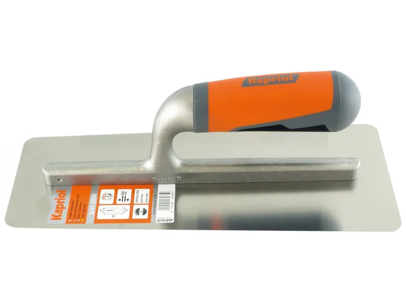 Kapriol  trapéz acélsimító inox 100x240mm/0,6mm lekerekített