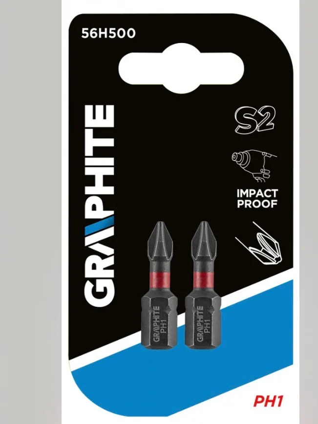 GRAPHITE 56H500 TORZIÓS ÜTVECSAVAROZÓ BIT PH1 X25MM, 2DB