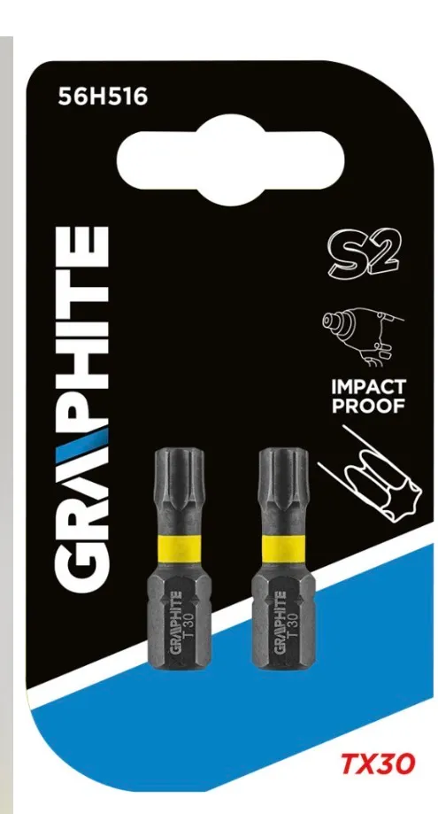 GRAPHITE 56H516 TORZIÓS ÜTVECSAVAROZÓ BIT TX30X25MM, 2DB,