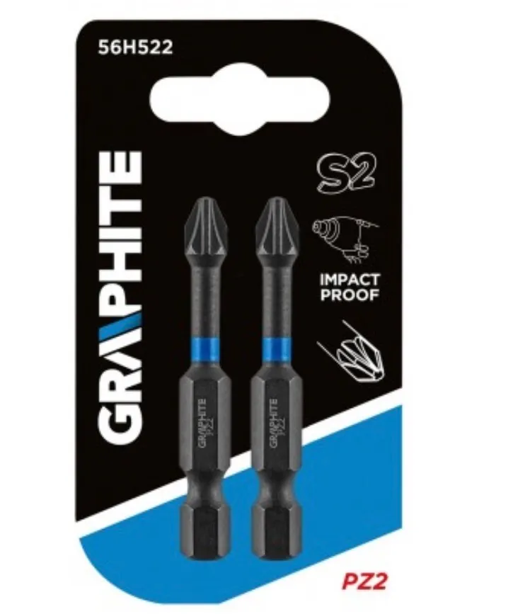 GRAPHITE 56H522 TORZIÓS ÜTVECSAVAROZÓ BIT PZ2X50MM, 2DB.