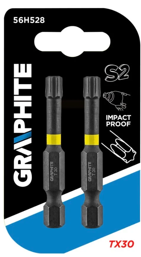 GRAPHITE 56H528 TORZIÓS ÜTVECSAVAROZÓ BIT TX30 X50MM, 2DB