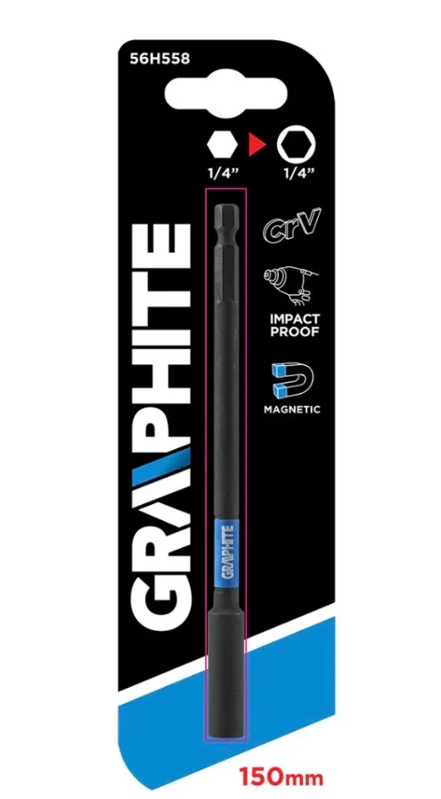 GRAPHITE 56H558 BEHAJTÓSZÁR ÜTVECSAVAROZÓ BITEKHEZ 150MM,