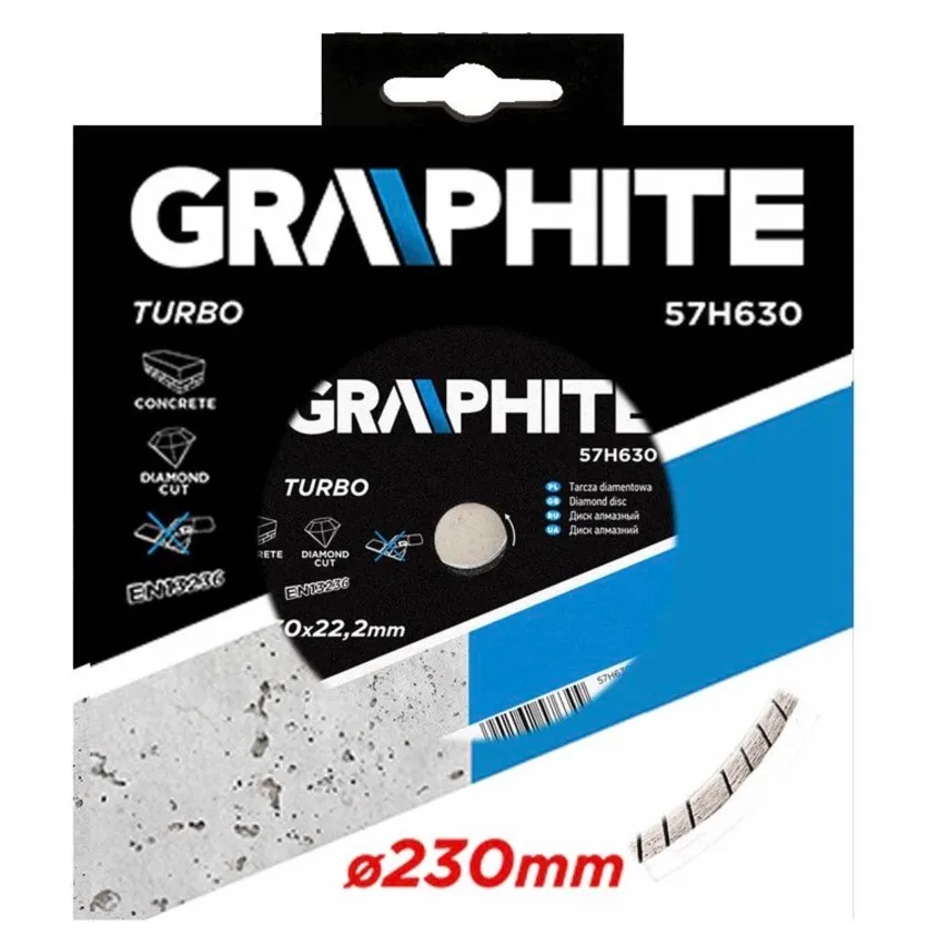 GRAPHITE 57H630 Gyémánt vágókorong 230MM TURBO