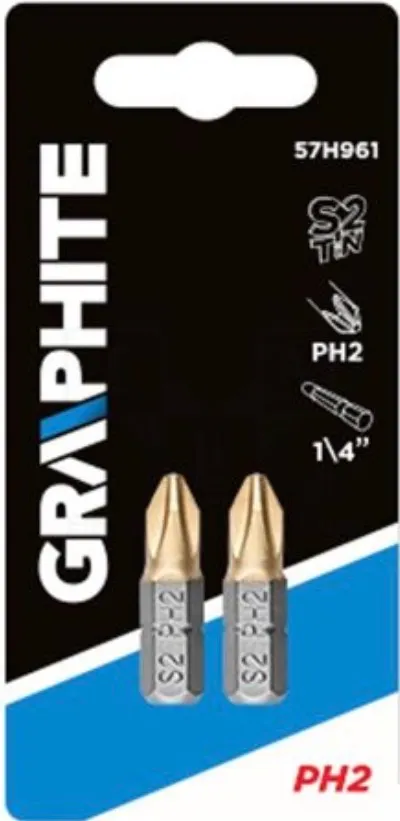 GRAPHITE 57H961 CSAVARHÚZÓ BIT PH2 2 DB,