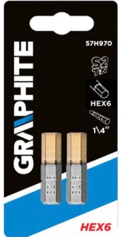 GRAPHITE 57H970 CSAVARHÚZÓ BIT IMBUSZ 6 2 DB.