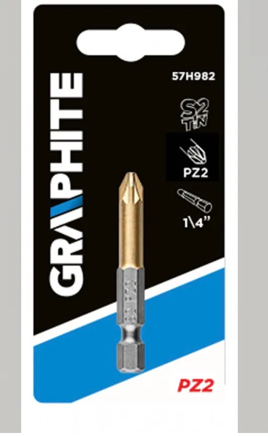 GRAPHITE 57H982 CSAVARHÚZÓ BIT PZ2, 50MM, 1/4"